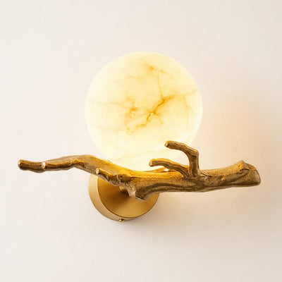 ArborLith Alabaster Round Wall Sconce