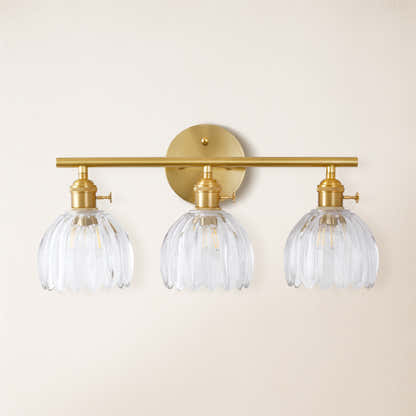 Orbixa Clear Glass 3-Lights Wall Sconce 47.7cm W