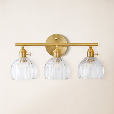 Orbixa Clear Glass 3-Lights Wall Sconce 47.7cm W