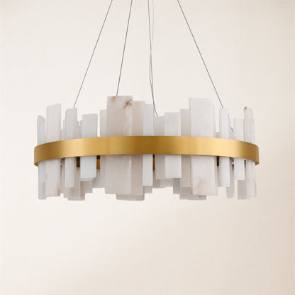 Nocturne Alabaster Round Chandelier 80cm