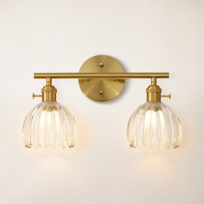 Orbixa Clear Glass 2-Lights Wall Sconce 37.8cm W
