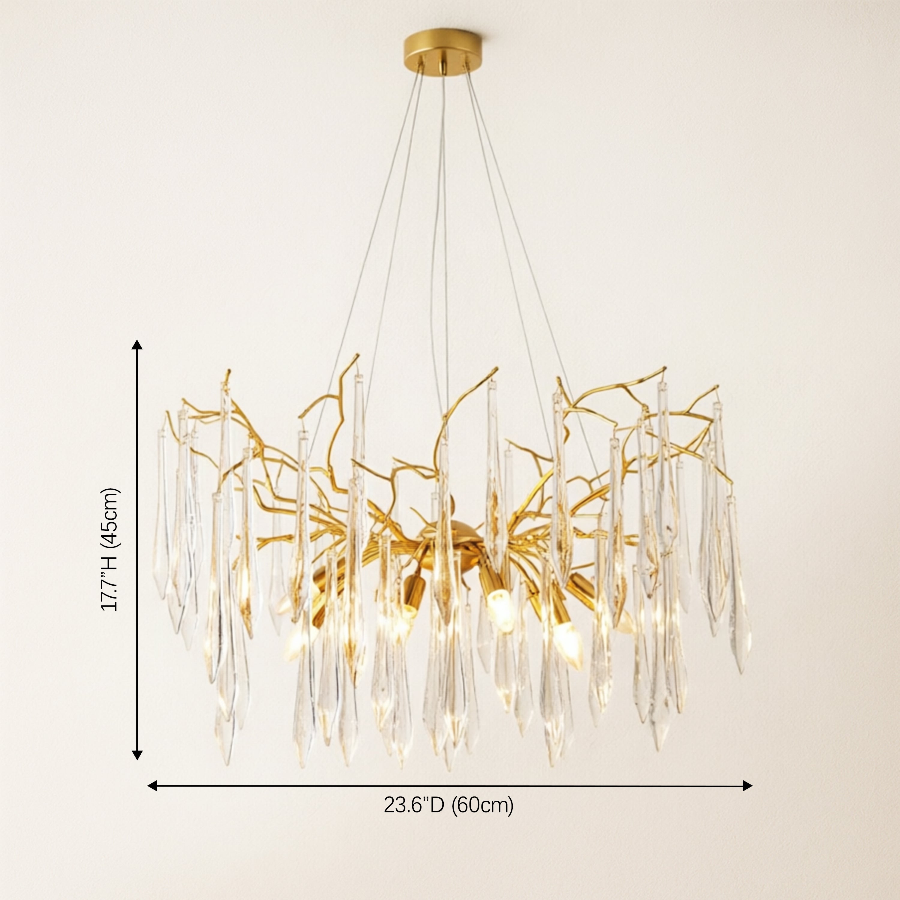 Aurevia Funnel Glass Chandelier