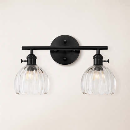 Orbixa Clear Glass 2-Lights Wall Sconce 37.8cm W