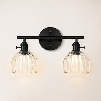 Orbixa Clear Glass 2-Lights Wall Sconce 37.8cm W