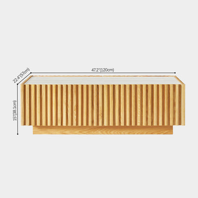 Isla Oak Sintered Stone Rectangle Coffee Table 120cm