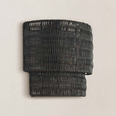 Cavana Rattan Wall Sconce#Finish_Black