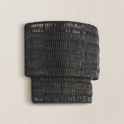 Cavana Rattan Wall Sconce#Finish_Black