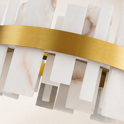 Nocturne Alabaster Round Chandelier 80cm