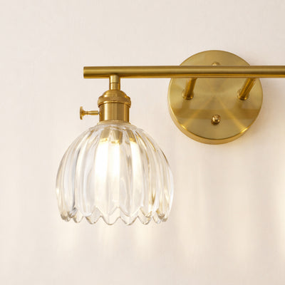 Orbixa Clear Glass 2-Lights Wall Sconce 37.8cm W