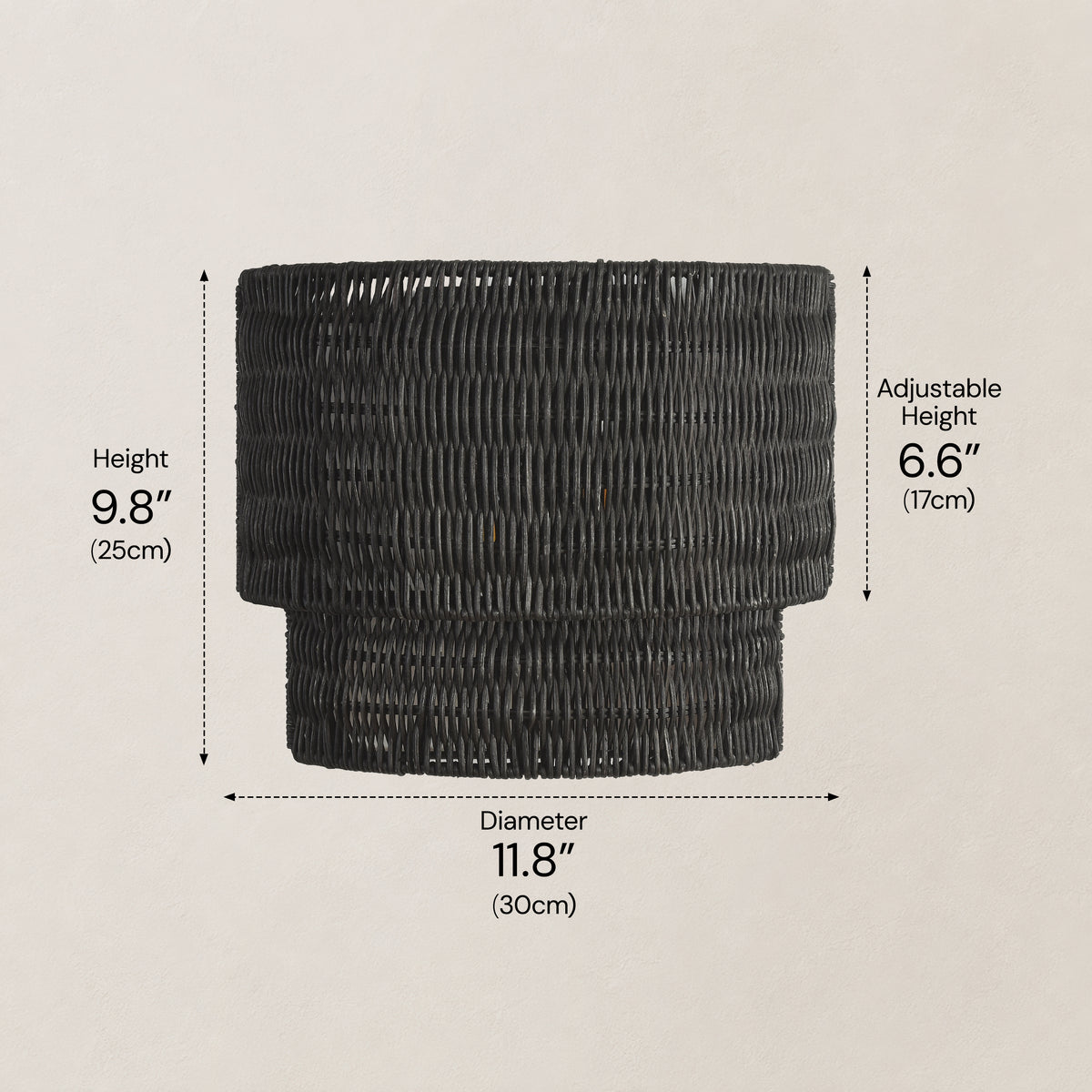 Cavana Rattan Wall Sconce#Finish_Black
