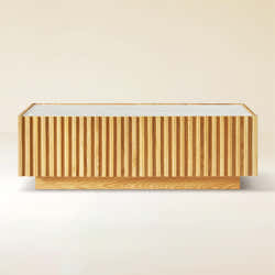 Isla Oak Sintered Stone Rectangle Coffee Table 120cm