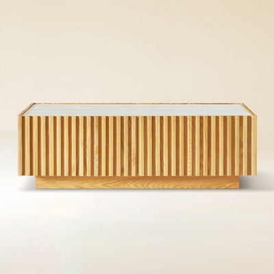 Isla Oak Sintered Stone Rectangle Coffee Table 120cm