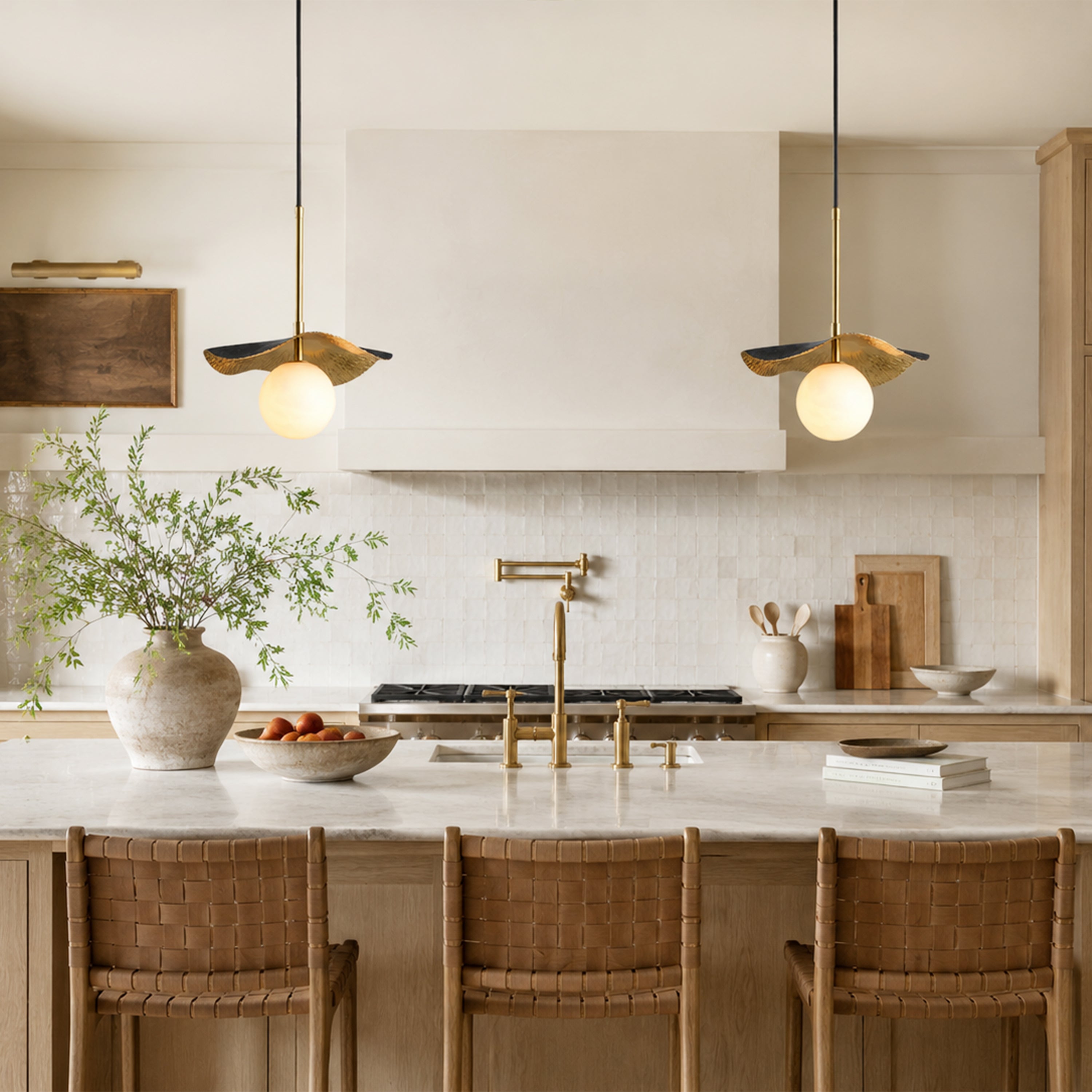 Ondine Alabaster Spherical Pendant Light