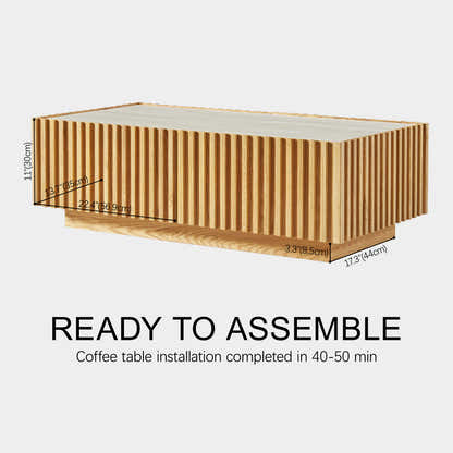 Isla Oak Sintered Stone Rectangle Coffee Table 120cm