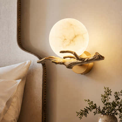 ArborLith Alabaster Round Wall Sconce