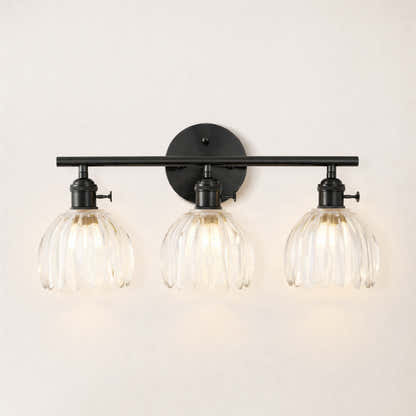 Orbixa Clear Glass 3-Lights Wall Sconce 47.7cm W
