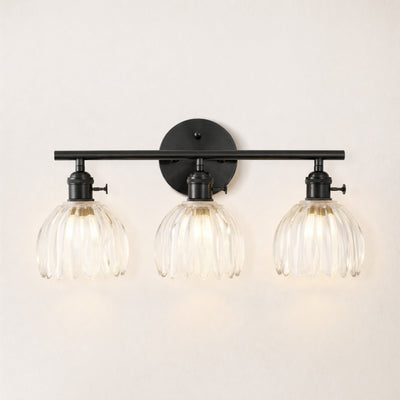 Orbixa Clear Glass 3-Lights Wall Sconce 47.7cm W