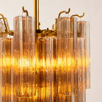 Dawel Glass Round Chandelier 12"D
