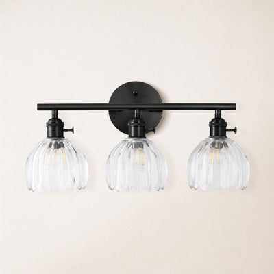 Orbixa Clear Glass 3-Lights Wall Sconce 47.7cm W