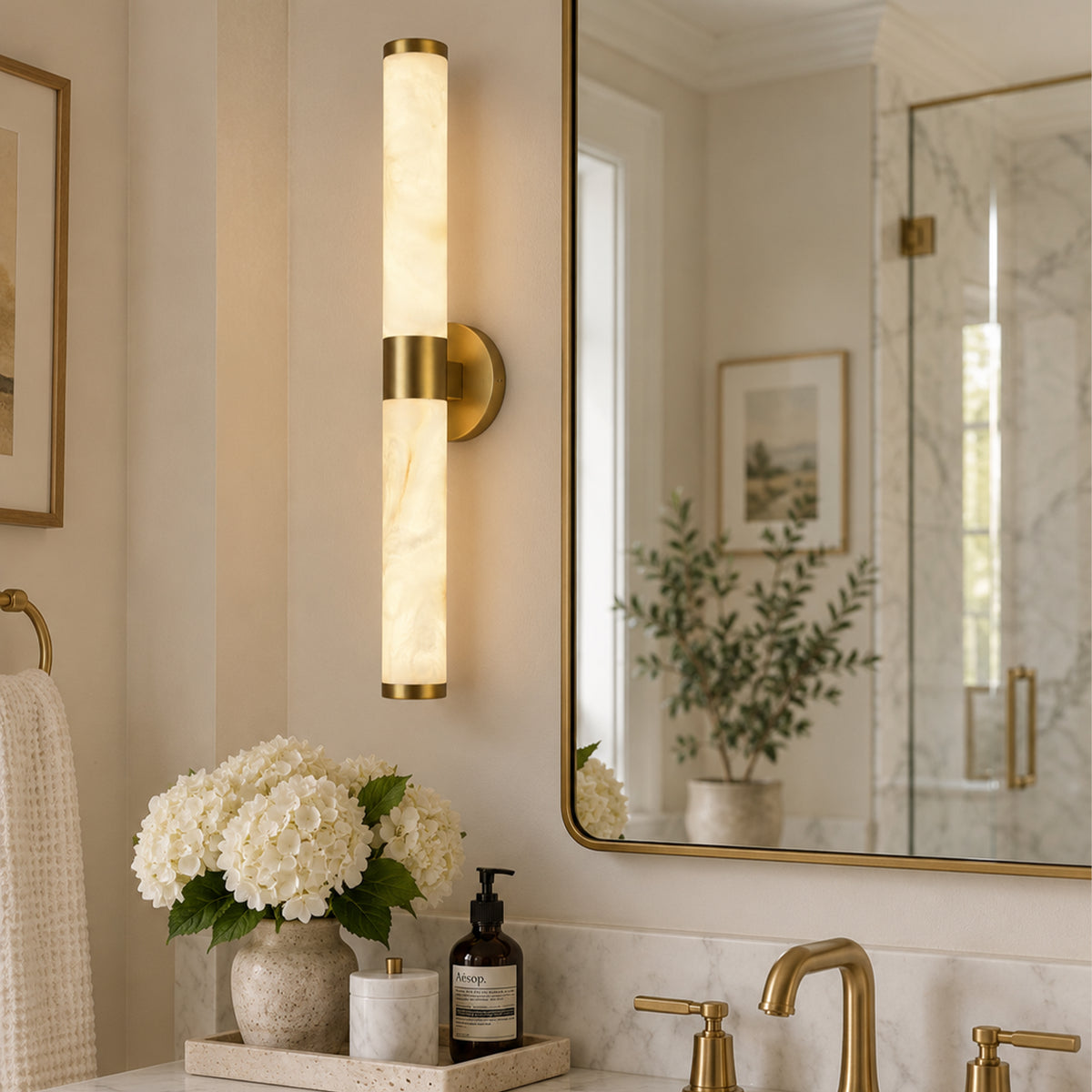 Valenne Resin Cylinder Wall Sconce 23.6"H