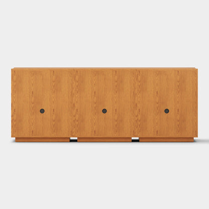 Alvar Arched 96" Oak Sideboard with Drawers(Set of 3)