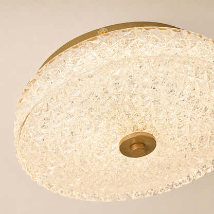 Marielle Crystal Glass Round Flush Mount