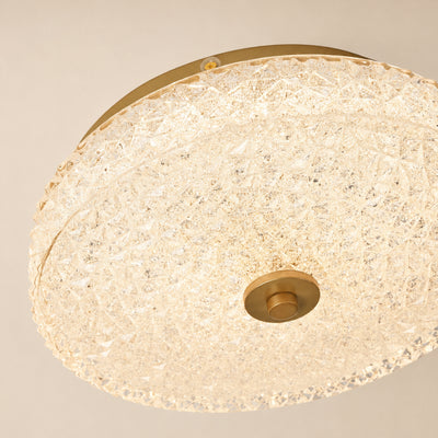 Marielle Crystal Glass Round Flush Mount