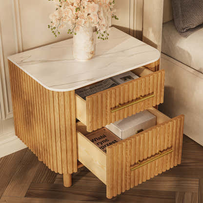 Charlie Sintered Stone Nightstand 26" W