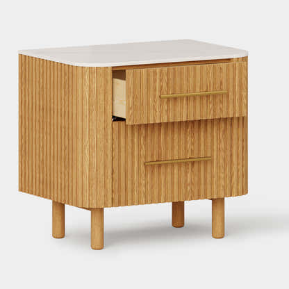 Charlie Sintered Stone Nightstand 26" W
