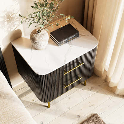 Ewan Sintered Stone Nightstand 26"W
