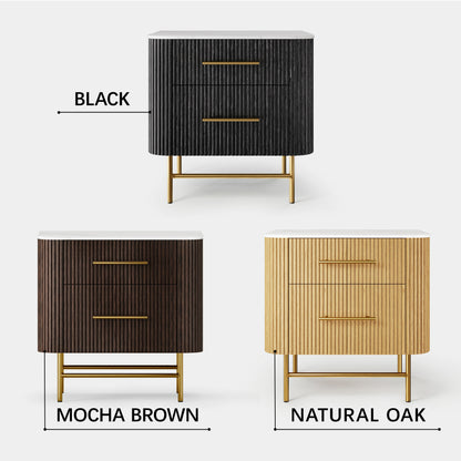 Ewan Sintered Stone Nightstand 26"W