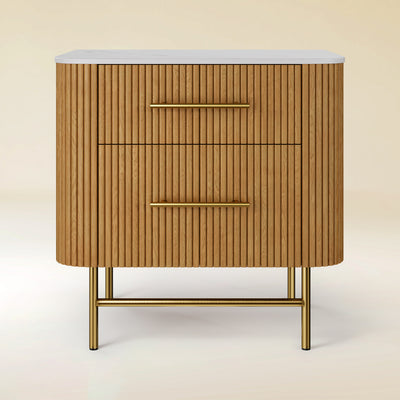 Ewan Sintered Stone Nightstand 26"W