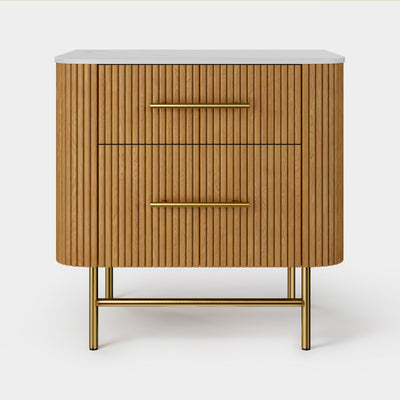 Ewan Sintered Stone Nightstand 26"W