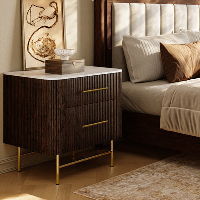 Ewan Sintered Stone Nightstand 26"W