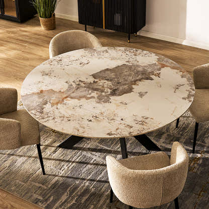 Labarthe Round Sintered Stone Dining Table 160cm