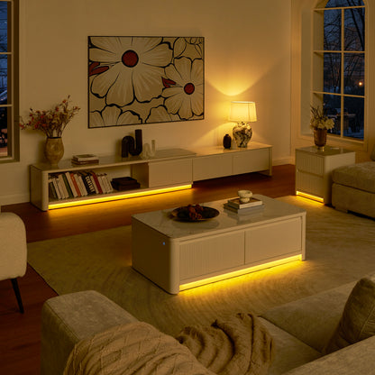 Celia Burnt Stone Media Console 71"