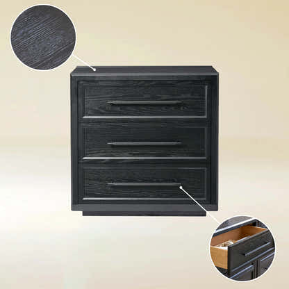 Alvar 32″ Oak 3-Drawer Chest