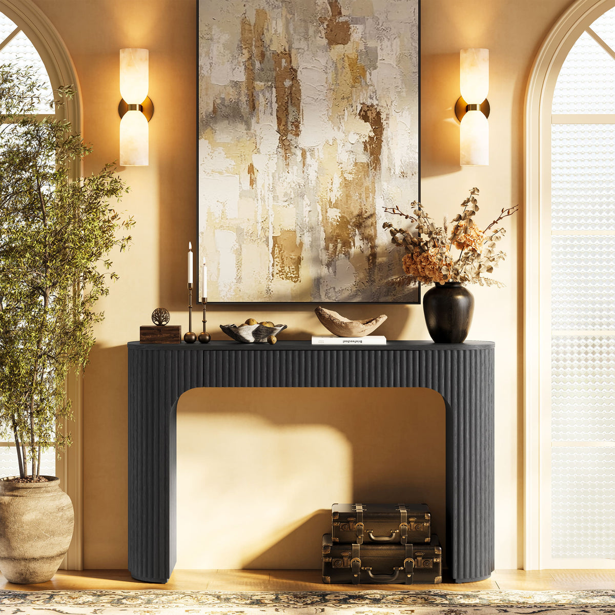 Axis Alabaster Wall Sconce 14"H