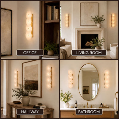 Moira Alabaster 4 Lights Wall Sconce