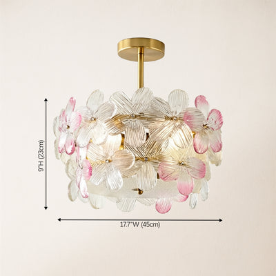 Blumea Cluster Glass Flush Mount