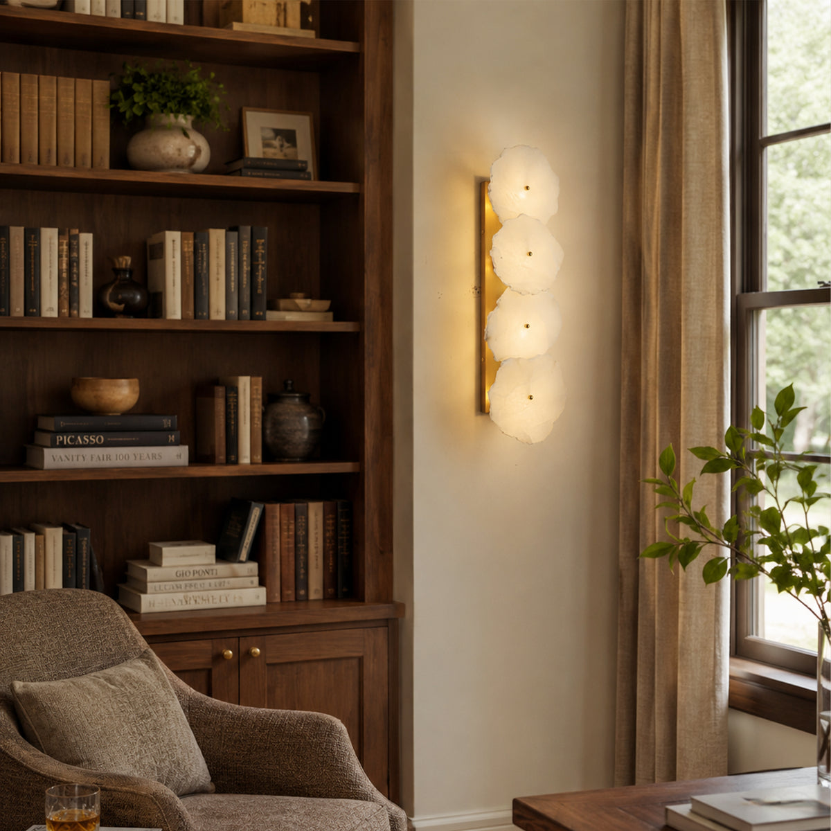 Moira Alabaster 4 Lights Wall Sconce