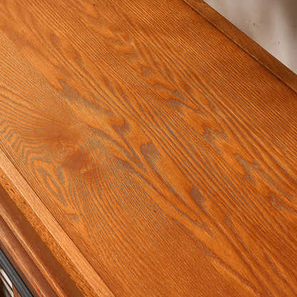 Alvar Oak Arched Glass Sideboard 63"W