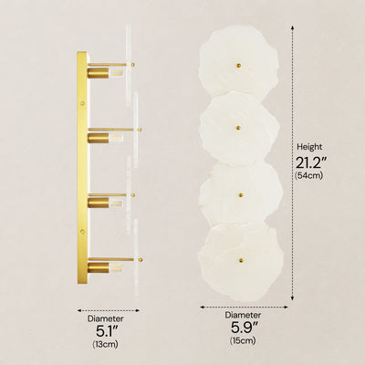 Moira Alabaster 4 Lights Wall Sconce