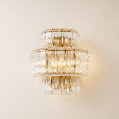 Ondalia Tiered Glass Wall Sconce