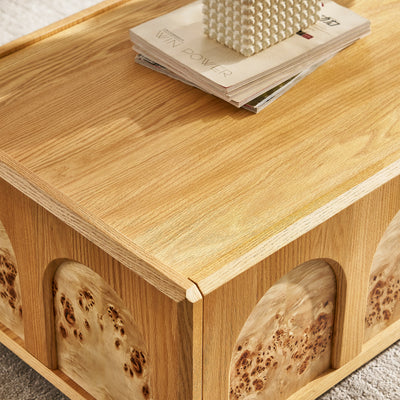 Aurora Oak Coffee Table and Media Console Set