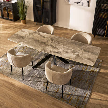 Labarthe Extended Rectangular Sintered Stone Dining Table 160cm-240cm