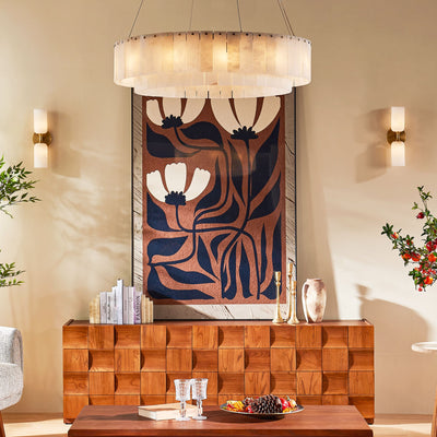 Axis Alabaster Wall Sconce 14"H