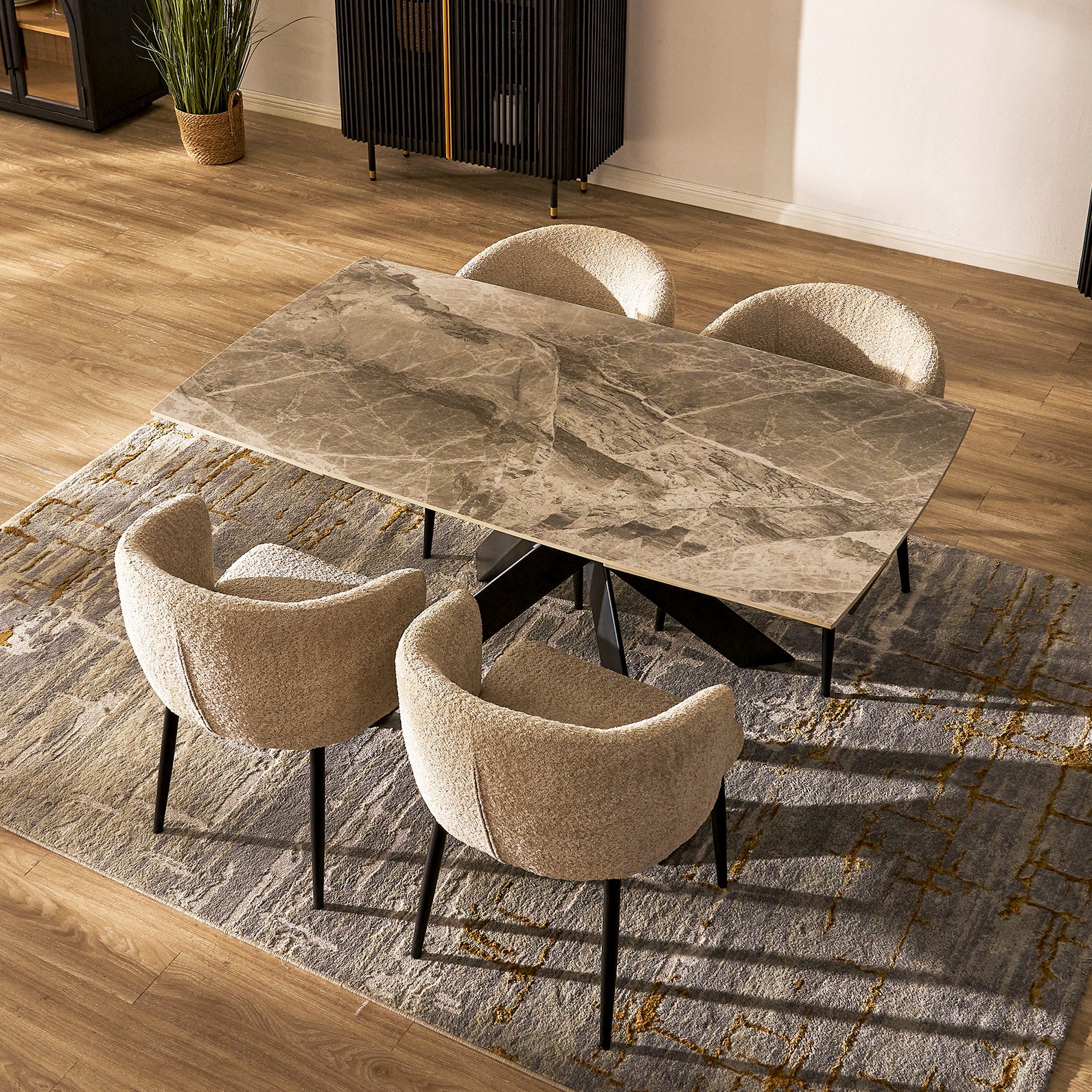 Labarthe Extended Rectangular Sintered Stone Dining Table 160cm-240cm