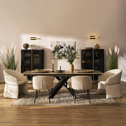 Labarthe Extended Rectangular Sintered Stone Dining Table 160cm-240cm