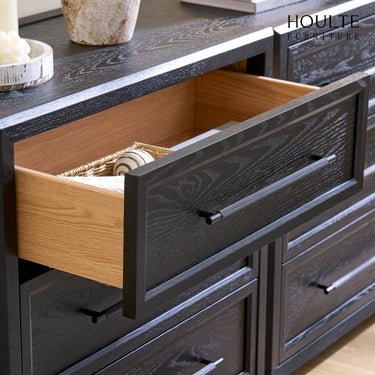 Alvar 64″ Oak 6-Drawer Chest(Set of 2)